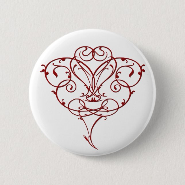 Floral Heart Button (Front)