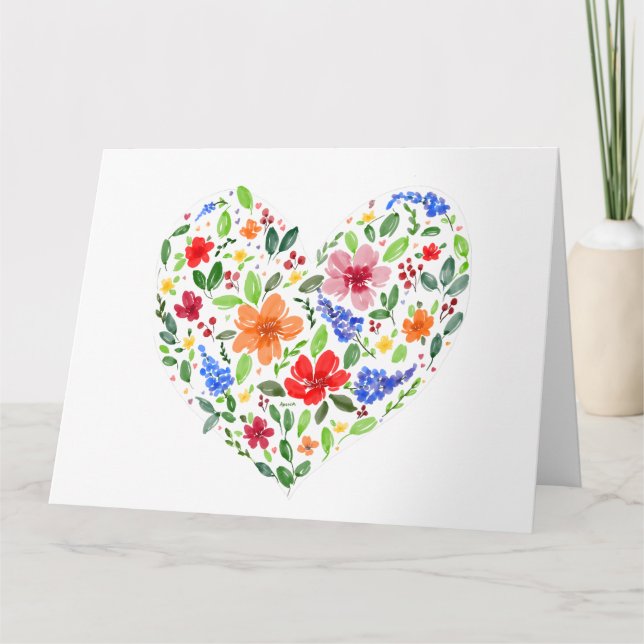 Floral Heart Card (Front)
