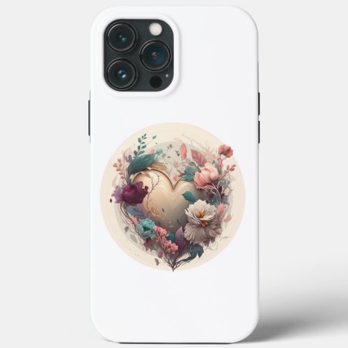 Floral Heart iPhone 13 Pro Max Case