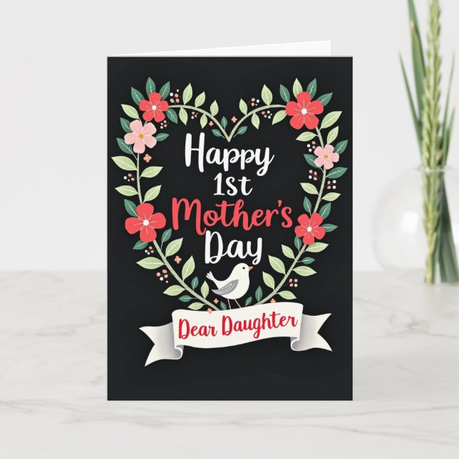 Floral Heart Congrats Card (Front)