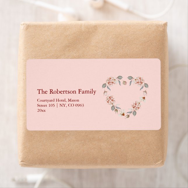 Floral Heart Custom Label (Insitu)