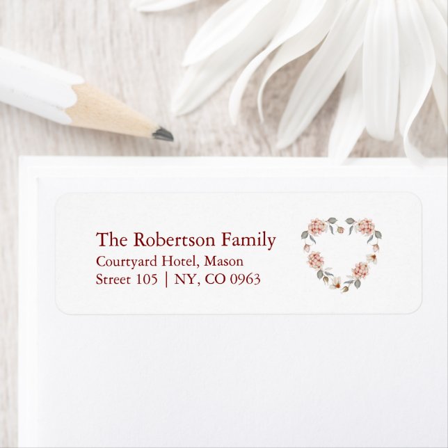 Floral Heart Custom Label (Insitu)