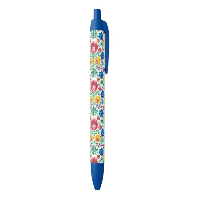 Floral Heart Folk Art Pattern Pen (Bottom (Vertical))