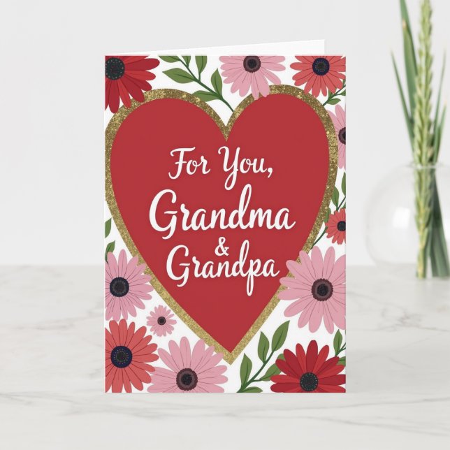 Floral Heart For You Card (Front)