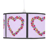 Floral Heart in Lavender Hanging Lamp (Back)