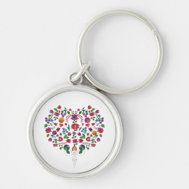 Floral Heart  Keychain (Front)
