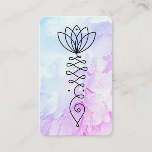 *~* Floral Heart Lotus Peony  Flower Reiki Yoga Business Card