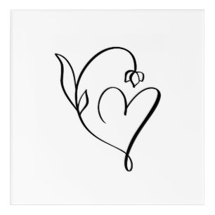 Floral Heart – Minimalist Line Art 