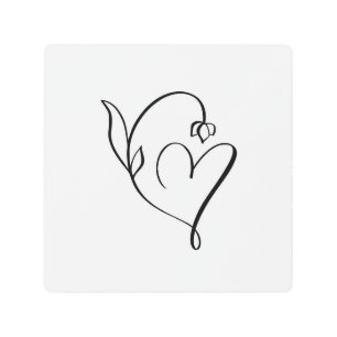 Floral Heart – Minimalist Line Art 
