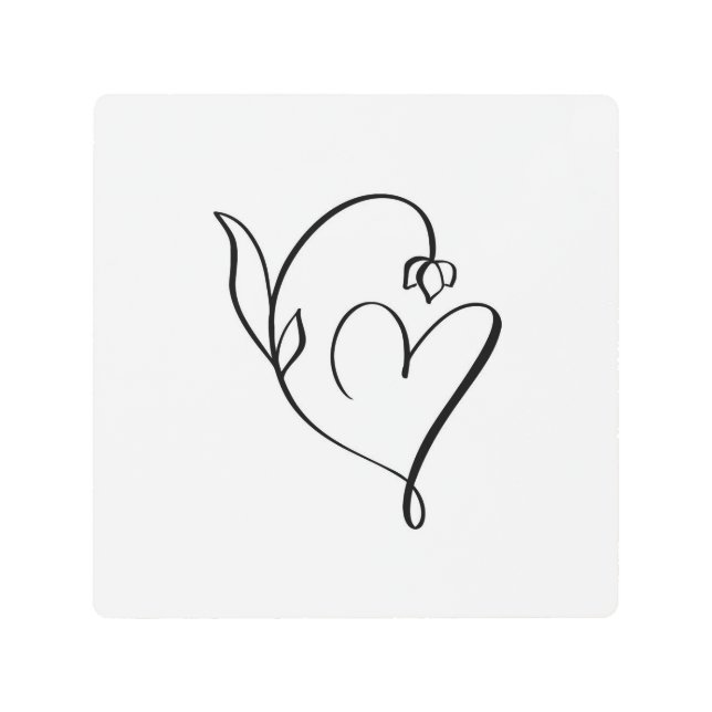 Floral Heart – Minimalist Line Art  (Front)