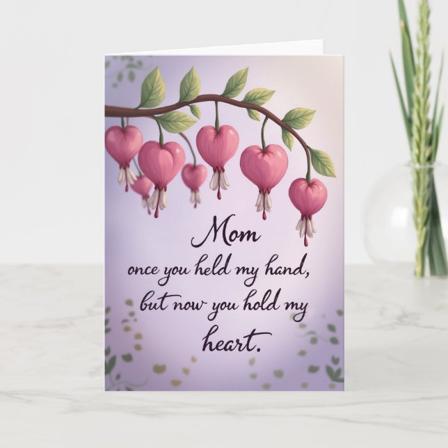 Floral Heart Mom Message Card (Front)