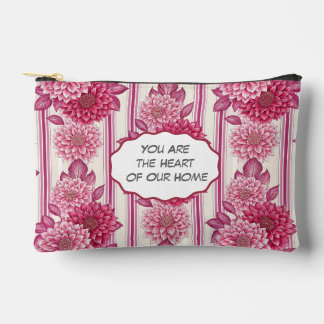 Floral Heart of Our Home  Accessory Pouch