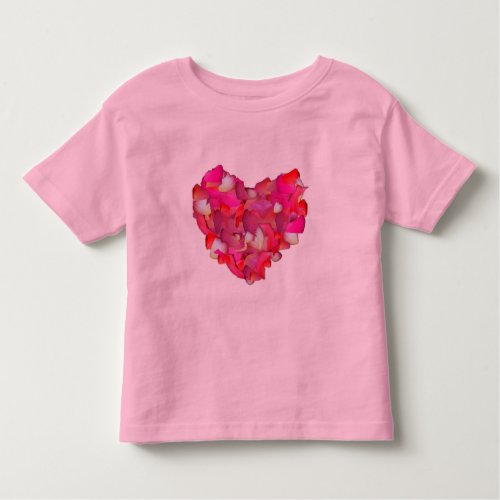 Floral Heart of Rose Petals Toddler T_shirt
