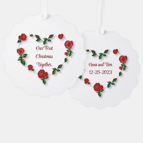 Floral Heart Paper Ornament Card
