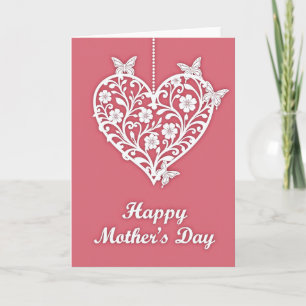 Floral Heart Papercut Card