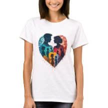 Floral Heart Silhouette - Celebrating Family Unity