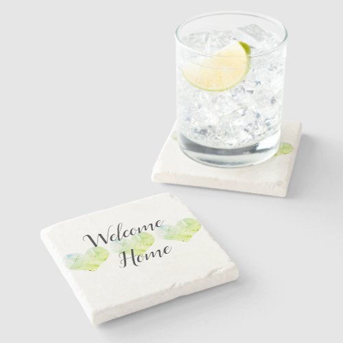 Floral Heart Stone Coaster