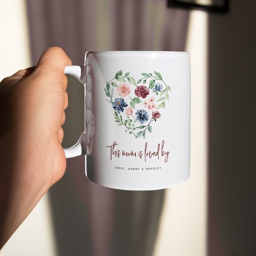 Floral Heart This MOM is loved by  Coffee Mug