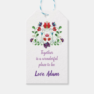Floral Heart with Quote Gift Tags