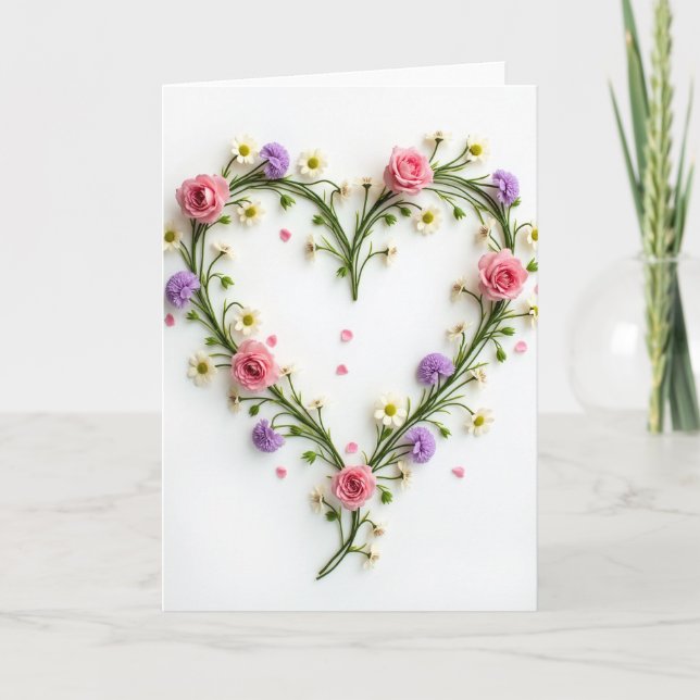 Floral Heartfelt Love Card (Front)