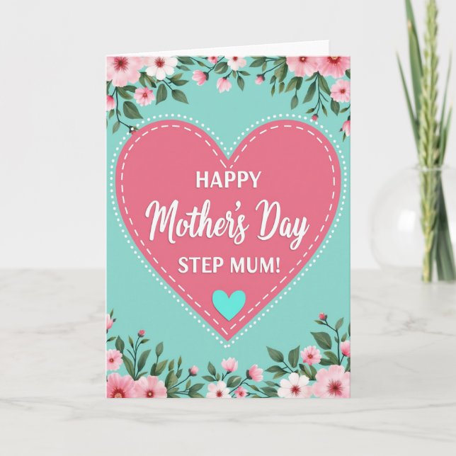 Floral Heartfelt Moms Day Card (Front)