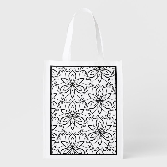 Floral Hearts DIY Adult Coloring Art Supplies Bag (Front)