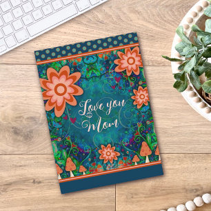 Floral Hearts Mushrooms Pretty Unique Mother’s Day Card