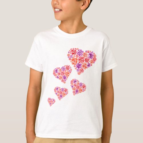 Floral Hearts T_Shirt