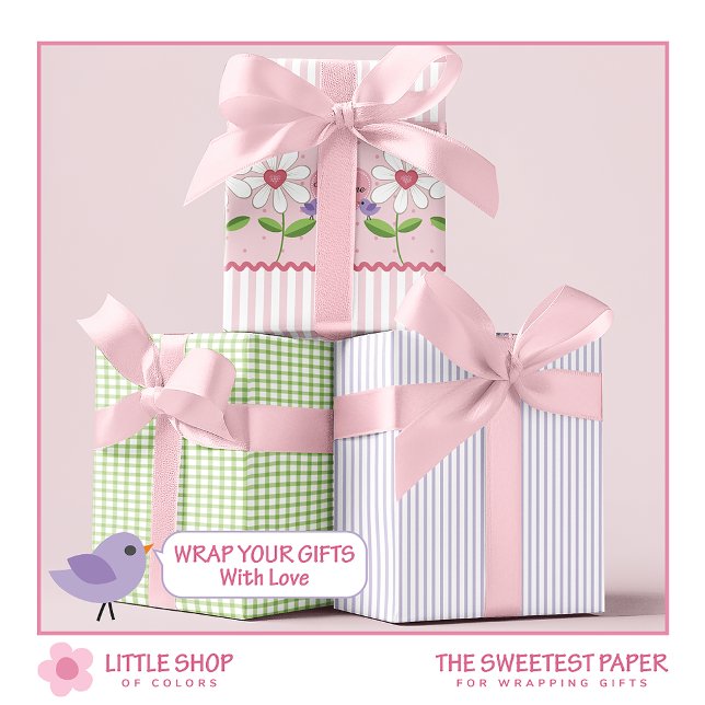 Floral Hearts Valentines Day Wrapping Paper Sheets (Creator Uploaded)