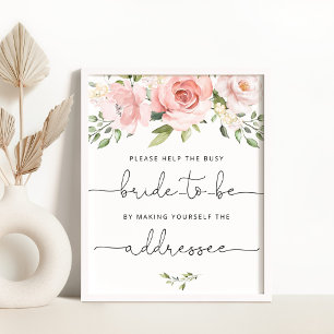 Floral help the busy bride Address an Envelope Pos Poster