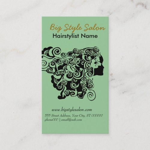 Henna Hair Salon Spa Hairstylist Business Cards