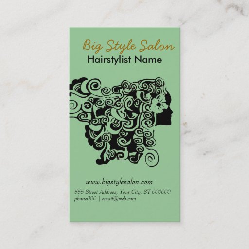 Customizable Henna Hair Salon Spa Hairstylist Business Cards