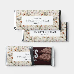 Floral Hershey's Chocolate Bar Favor