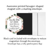 Floral Hexagon-Shaped Save the Date Magnet (Package)