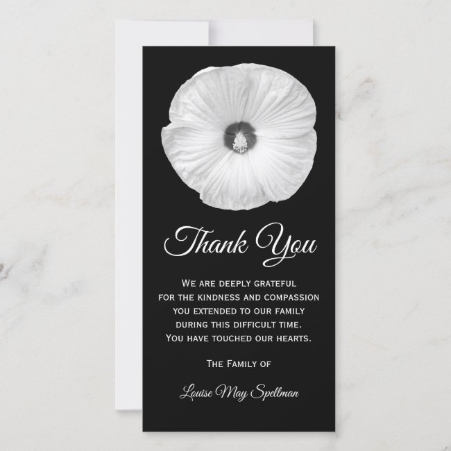 Floral Hibiscus Sympathy Thank You