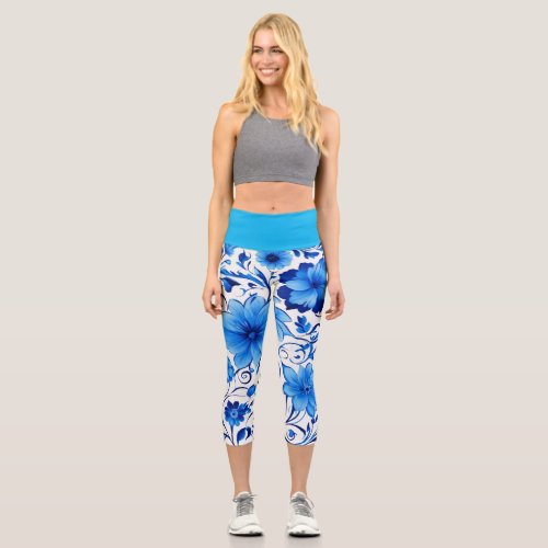 Floral High Waisted Capris