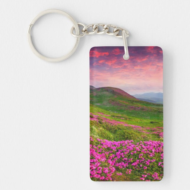 Floral Hill Acrylic Keychain (Front)