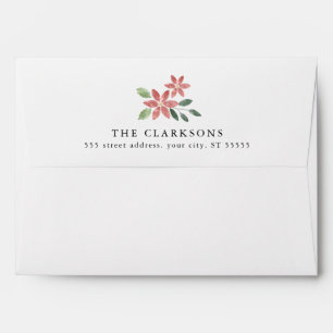 Floral Holiday Custom Envelope