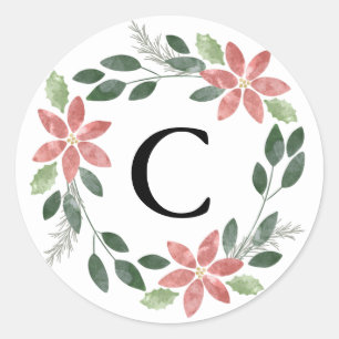 Floral Holiday Envelope Seal