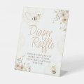 Floral Honey Bee Baby Shower Diaper Raffle Sign Zazzle Floral Honey Bee Baby Shower Diaper Raffle Sign Zazzle