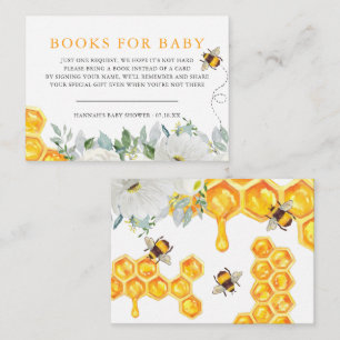 Floral Honeycomb Bumble Bee Book Request Enclosure Card