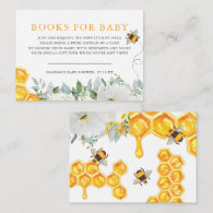 Floral Honeycomb Bumble Bee | Book Request Enclosure Card