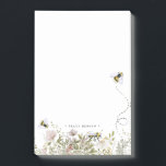 Floral Honeycomb Bumble Bee Monogram Personalized  Post-it Notes<br><div class="desc">Featuring beautiful watercolor wildflowers and charming little bumble bees. These notepads are perfect for, all kinds of to-do lists. Personalize a set of gorgeous Post It notes for yourself or as a gift. These wonderful little beauties are great for reminders and messages and, when personalized, have earned priority placement at...</div>