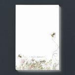 Floral Honeycomb Bumble Bee Monogram Personalized  Post-it Notes<br><div class="desc">Featuring beautiful watercolor wildflowers and charming little bumble bees. These notepads are perfect for, all kinds of to-do lists. Personalize a set of gorgeous Post It notes for yourself or as a gift. These wonderful little beauties are great for reminders and messages and, when personalized, have earned priority placement at...</div>