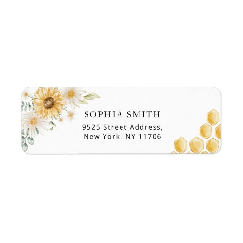 Floral honeycombs Return Address Label