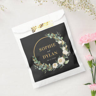 Floral Hoop Wedding Favor Bag