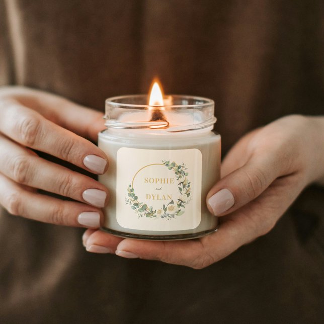 Floral Hoop Wedding Favor Sticker or Envelope Seal (Creator Uploaded)