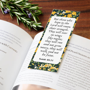 Floral Hope Bible Verses Bookmarks