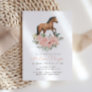 Floral Horse Girl Baby Shower Invitation