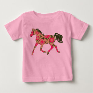 Floral Horse Infant Creeper